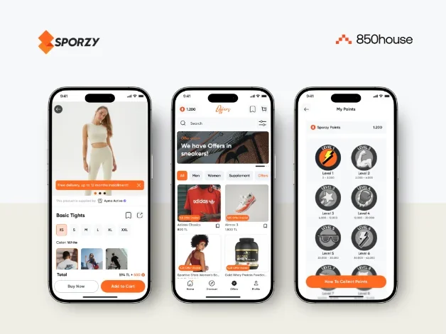 Sporzy app design