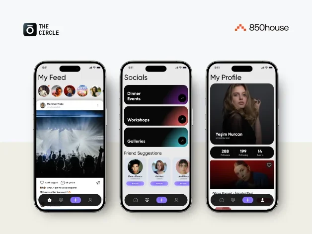 The Circle app design